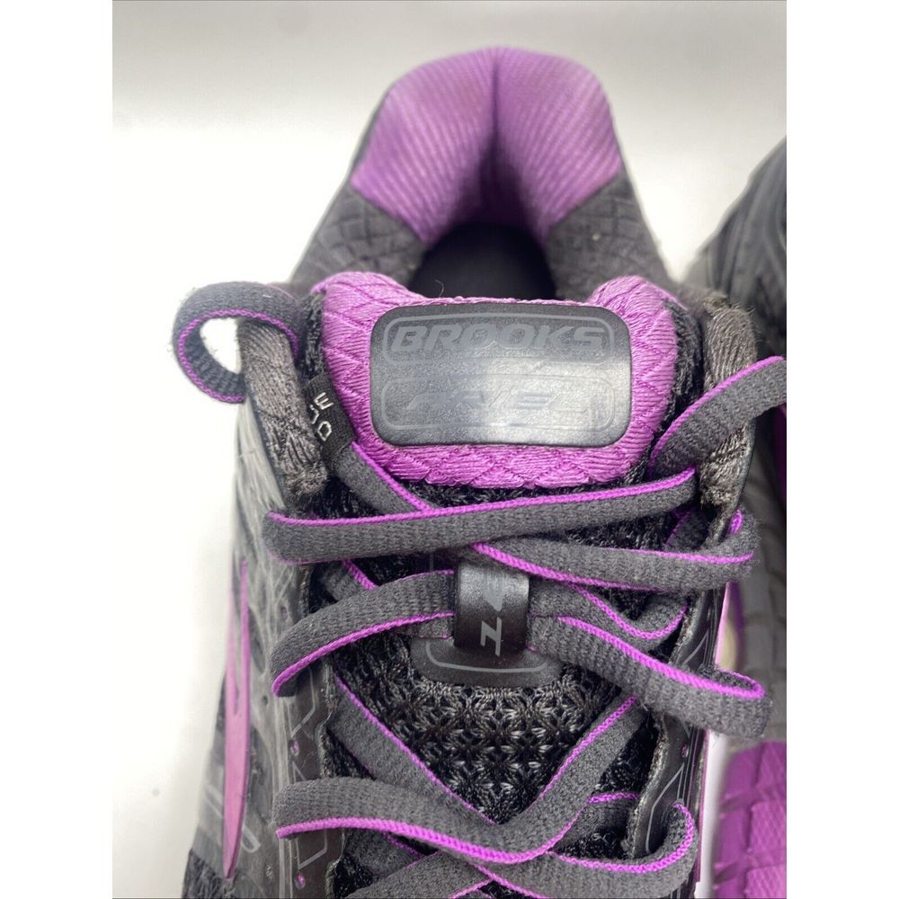 Brooks Shoes Women Size 6 Ariel Running  Black Purple Athletic 3672 - Picture 5 of 16